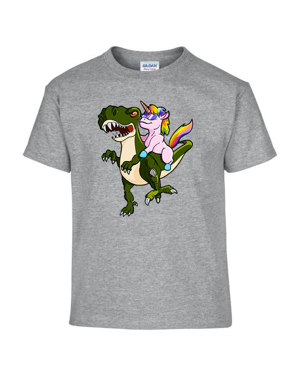 unikornis t-rex Sportszürke Gyerek Póló