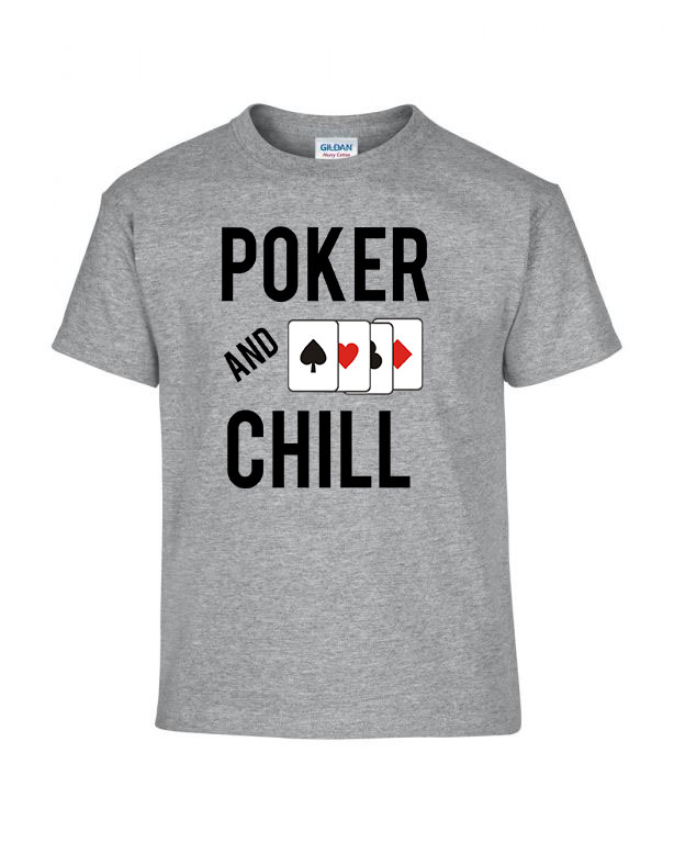 poker and chill Sportszürke Gyerek Póló