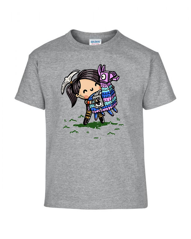 loom láma fortnite Sportszürke Gyerek Póló