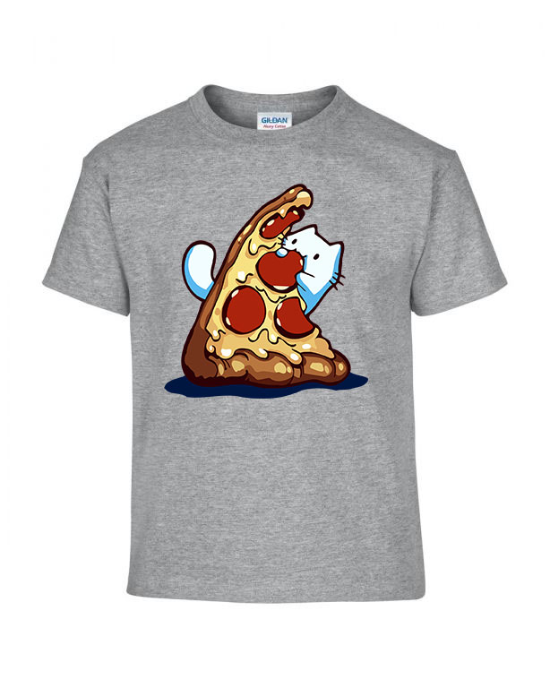 pizza szerető macska Sportszürke Gyerek Póló