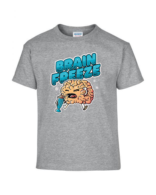 brain freeze Sportszürke Gyerek Póló