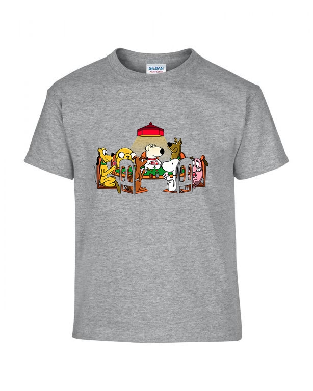 snoopy brian scooby doo pluto bátor a gyáva kutya kutyás Sportszürke Gyerek Póló