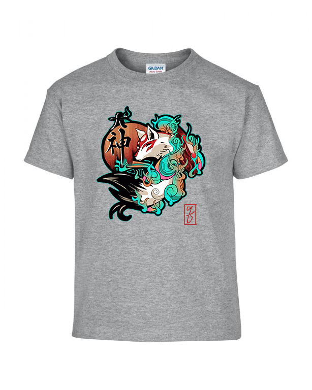kitsune kicune Sportszürke Gyerek Póló
