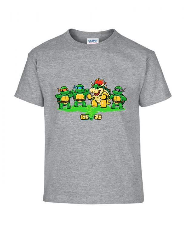 tini ninja teknőcök bowser Sportszürke Gyerek Póló