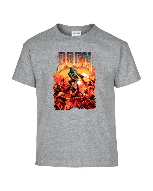 doom Sportszürke Gyerek Póló