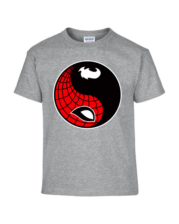 spider man yin yang venom Sportszürke Gyerek Póló