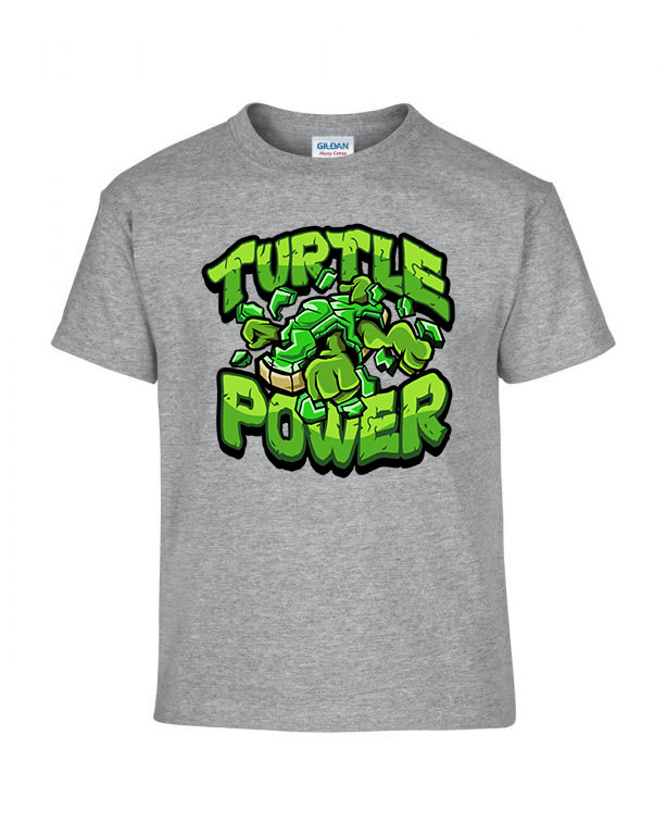 tini ninja teknőcök tmnt turtle power Sportszürke Gyerek Póló