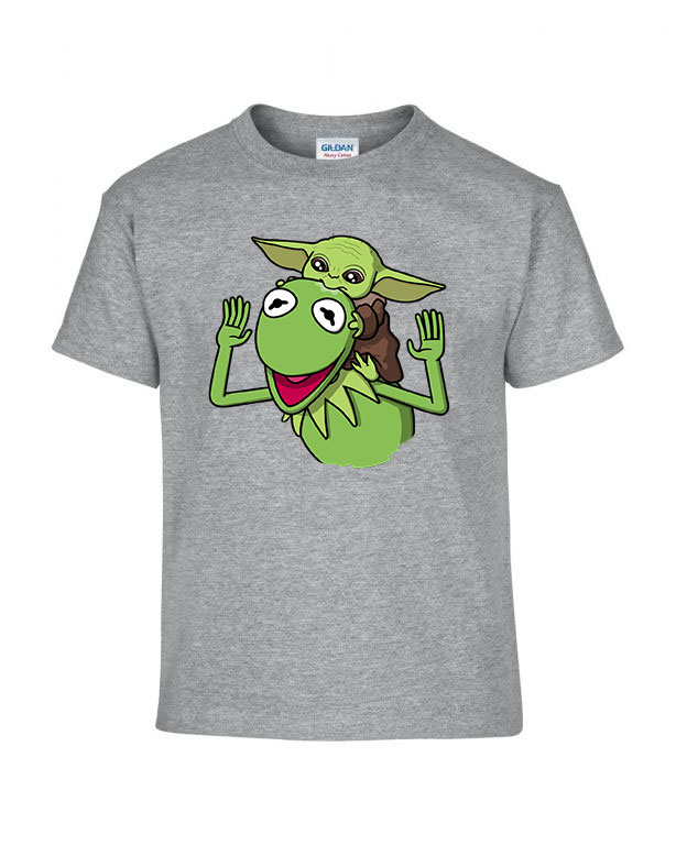 baba yoda baby yoda froggy breki béka Sportszürke Gyerek Póló