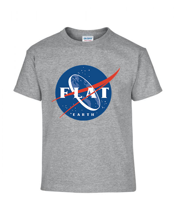 flat earth nasa Sportszürke Gyerek Póló