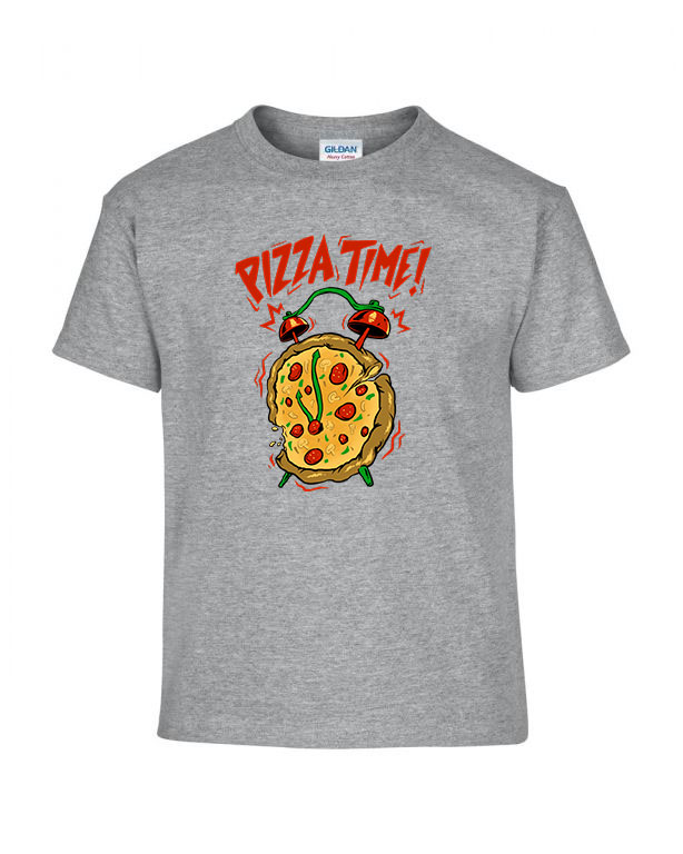 pizza time  Sportszürke Gyerek Póló