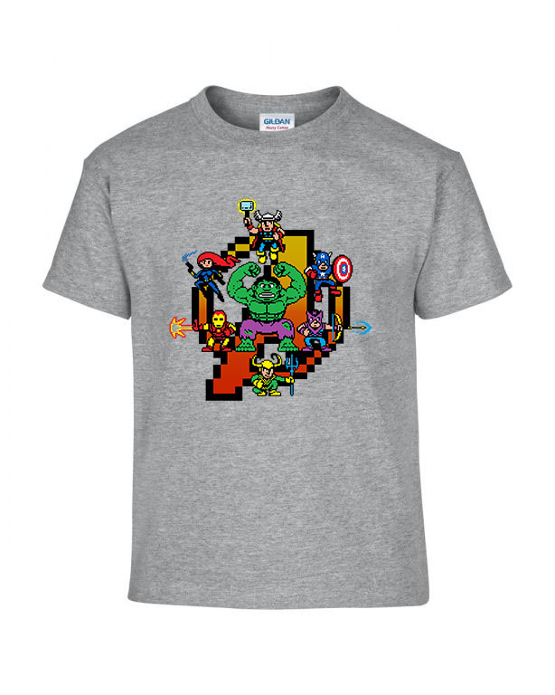 avengers bosszúállók hulk thor pókember Sportszürke Gyerek Póló