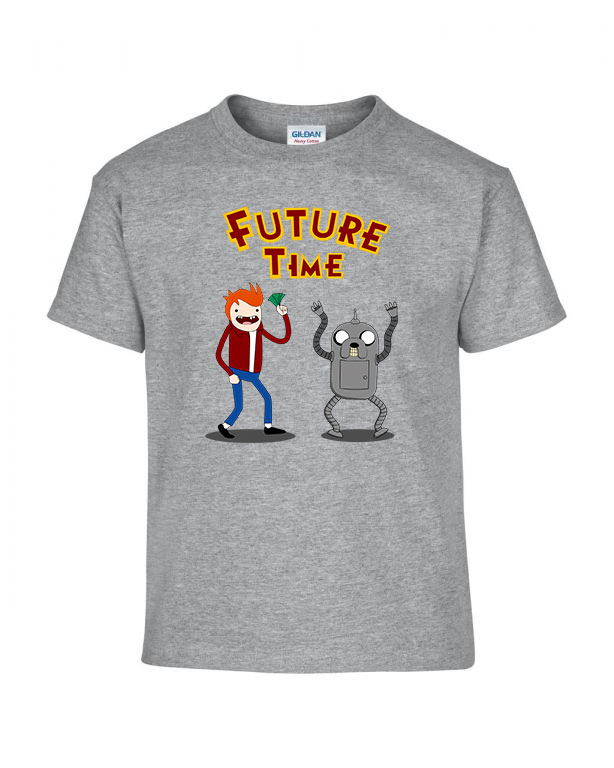 futurama adventure time Sportszürke Gyerek Póló