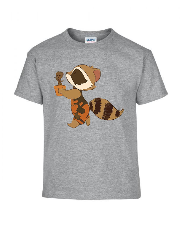 groot rocket raccoon Sportszürke Gyerek Póló