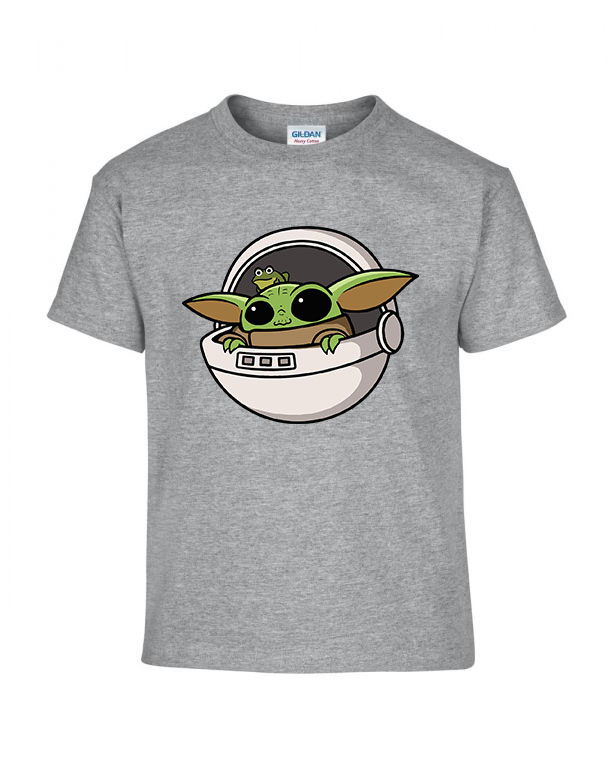 baba yoda baby yoda grogu Sportszürke Gyerek Póló