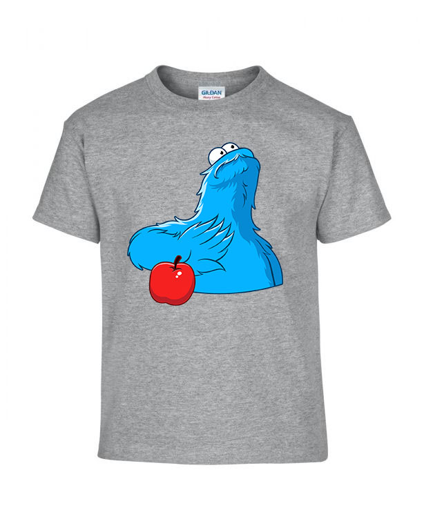 sütiszörny cookie monster alma Sportszürke Gyerek Póló