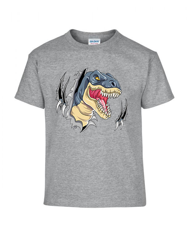 T-rex dino dinoszaurusz Sportszürke Gyerek Póló