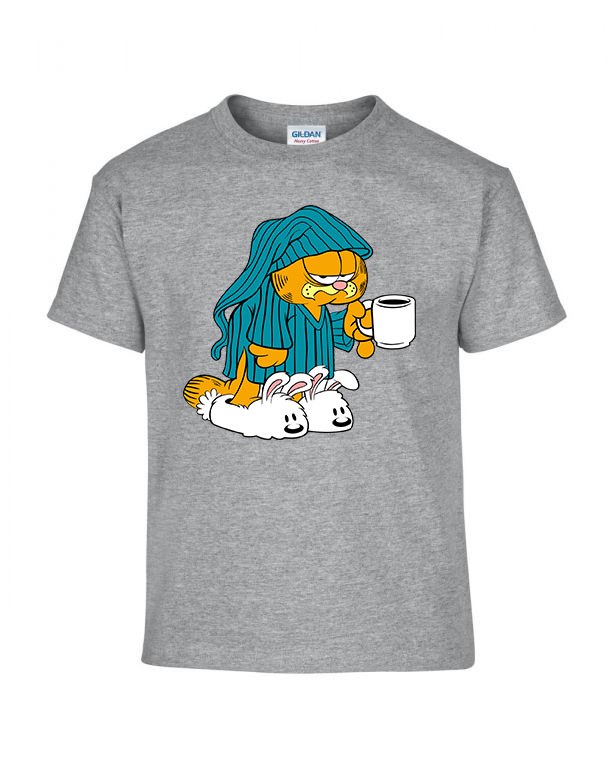 garfield kávé Sportszürke Gyerek Póló