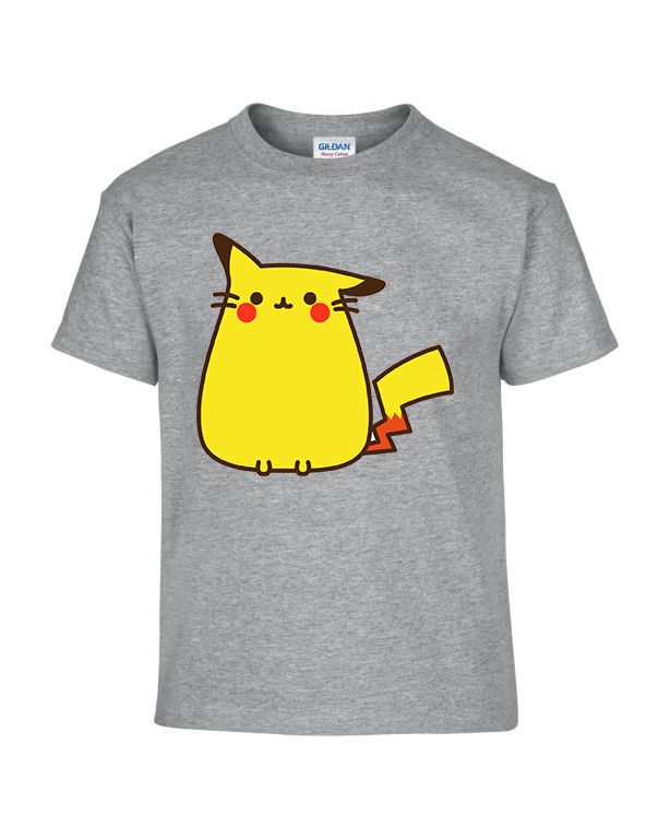 pusheen macska macskás cica cicás Sportszürke Gyerek Póló