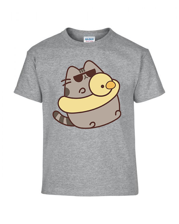 nyár nyaralás szemüveg pusheen macska macskás cica cicás Sportszürke Gyerek Póló