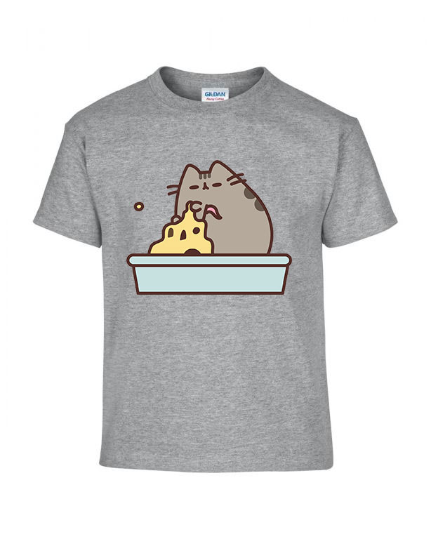 homokvár nyár nyaralás pusheen macska macskás cica cicás Sportszürke Gyerek Póló