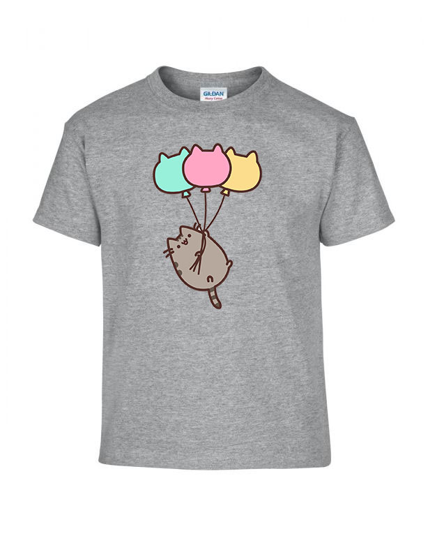 pusheen lufi macska macskás cica cicás Sportszürke Gyerek Póló