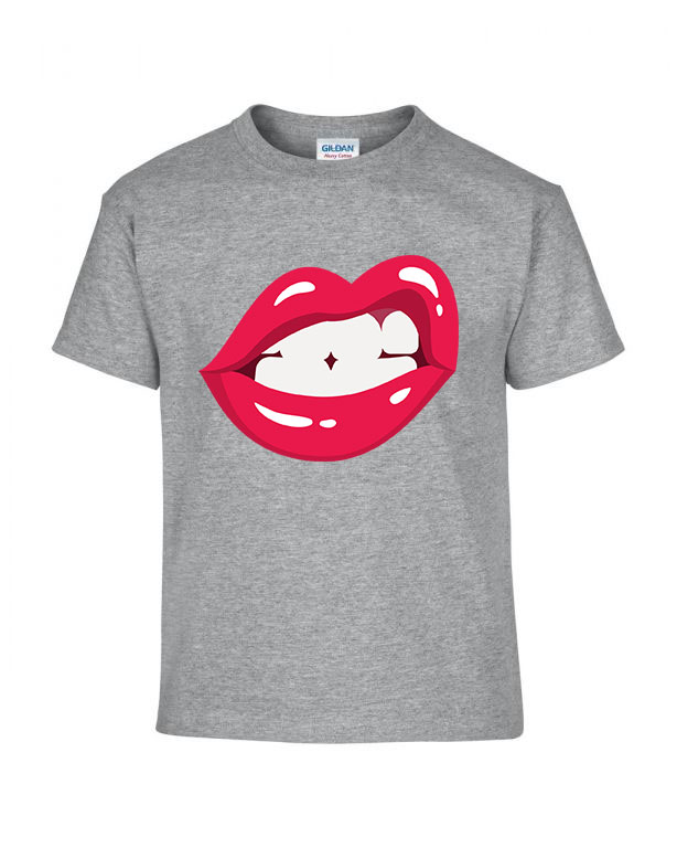 lips ajak ajkak száj  Sportszürke Gyerek Póló