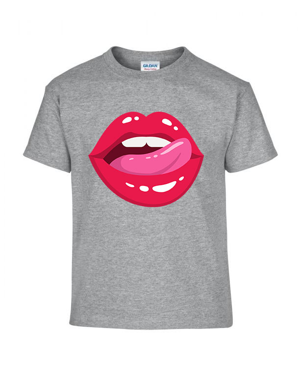 lips ajak ajkak száj  Sportszürke Gyerek Póló