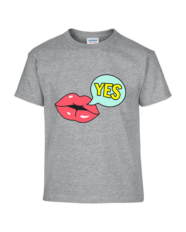 lips ajak ajkak száj  Sportszürke Gyerek Póló