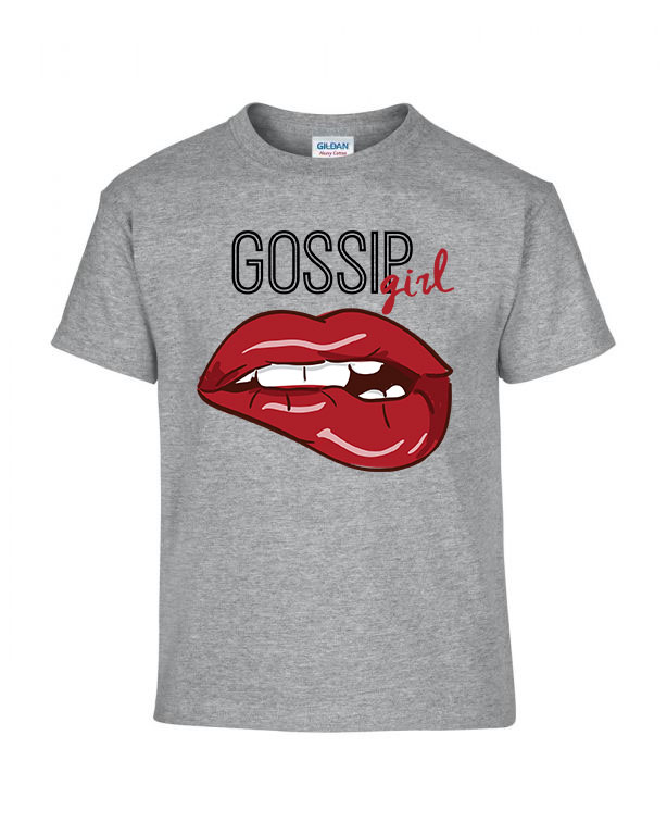 gossip girl lips ajak ajkak Sportszürke Gyerek Póló