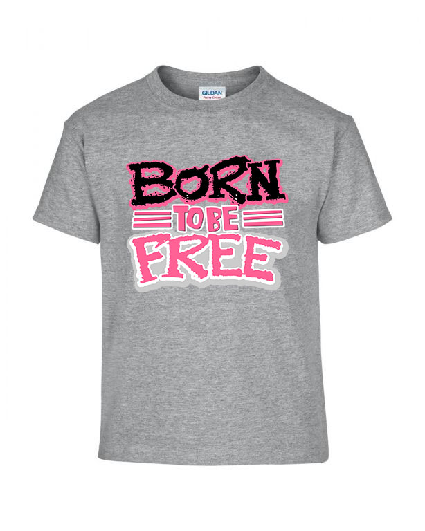 Born To Be Free szabadság szabadnak születttem Sportszürke Gyerek Póló