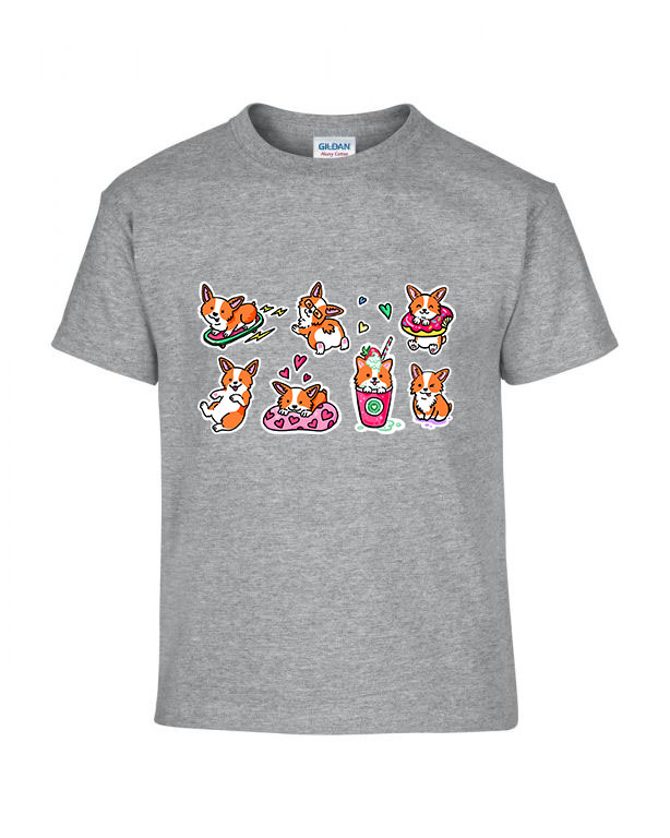Corgi korgi corgik Sportszürke Gyerek Póló