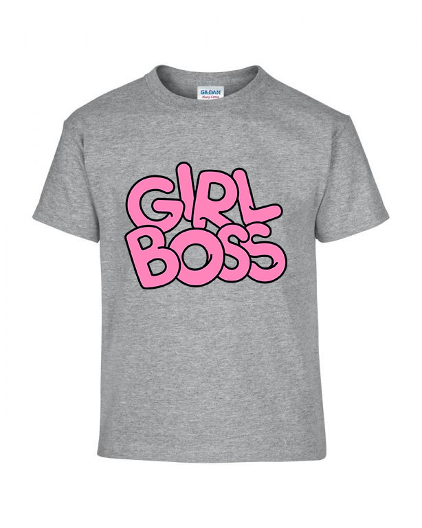 Girl Boss Sportszürke Gyerek Póló