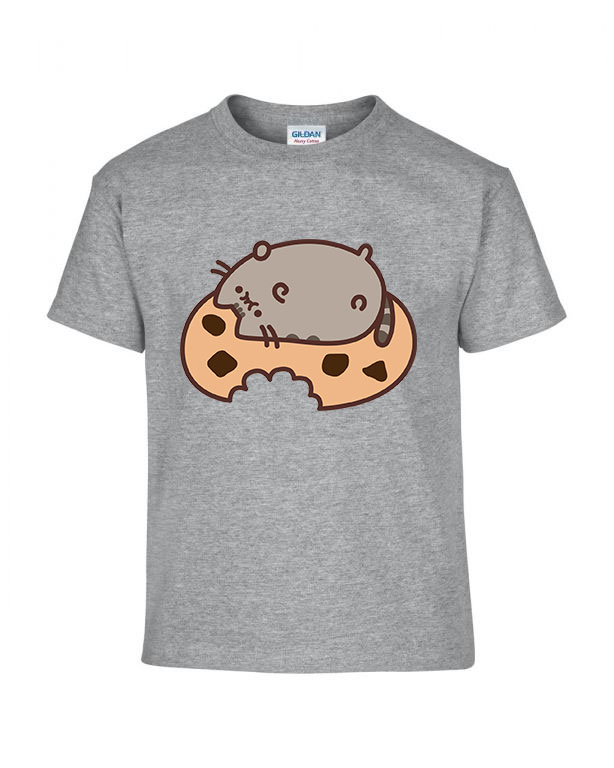 pusheen macska macskás cica cicás Sportszürke Gyerek Póló