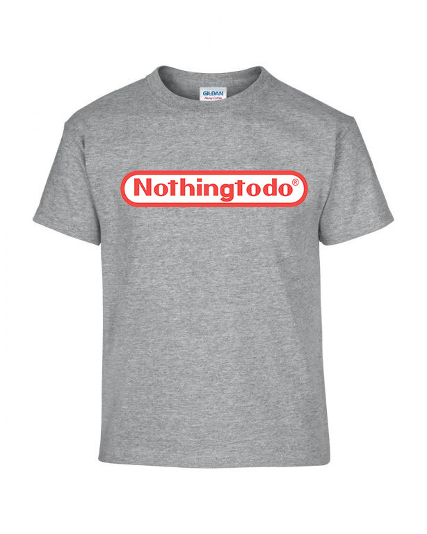 nintendo nothingtodo Sportszürke Gyerek Póló