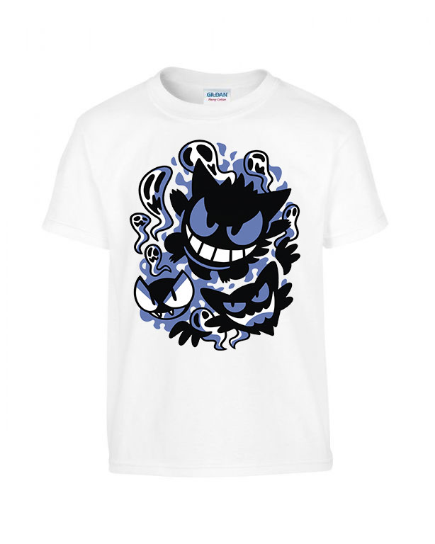 Gengar Ghastly Hunter Pokemon Fehér Gyerek Póló