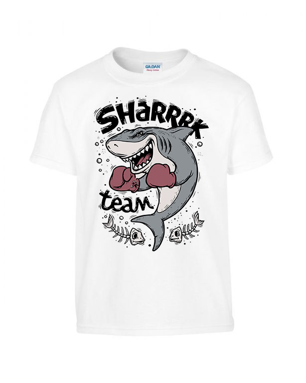 cápa shark team box Fehér Gyerek Póló
