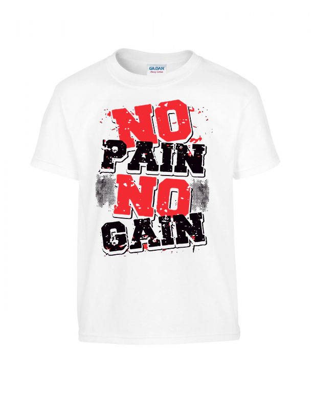 kondi kondizás no pain no gain kondis Fehér Gyerek Póló