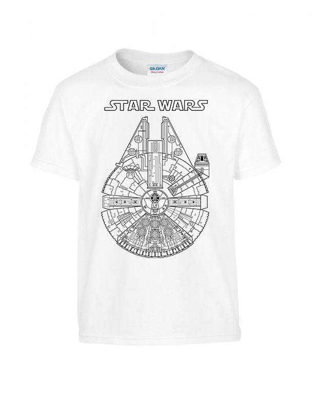 ezeréves sólyom star wars Fehér Gyerek Póló