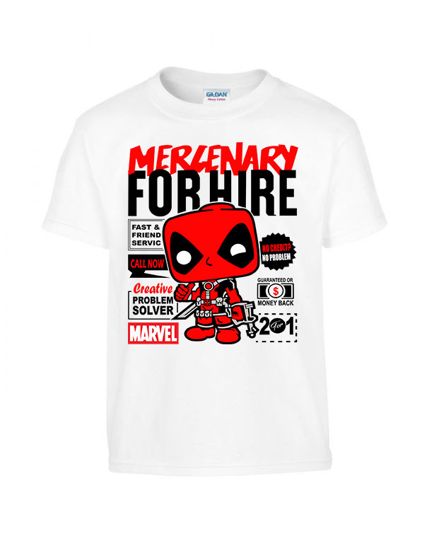 deadpool Fehér Gyerek Póló