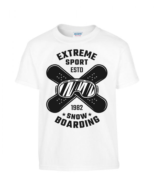 snowboard Fehér Gyerek Póló