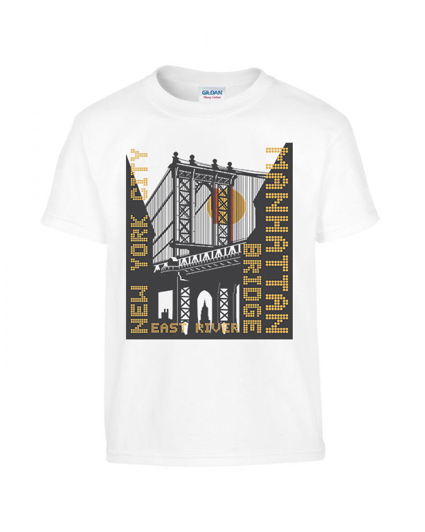 Manhattan new york Fehér Gyerek Póló