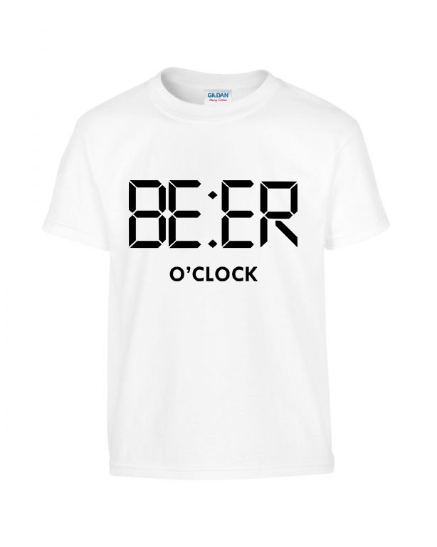 Vicces Sör Beer Oclock Fehér Gyerek Póló