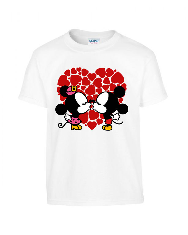 Mickey És Minnie Egér Love Fehér Gyerek Póló