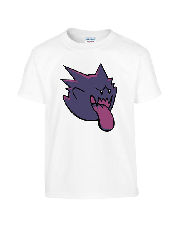 Mario Gengar Pokemon Fehér Gyerek Póló