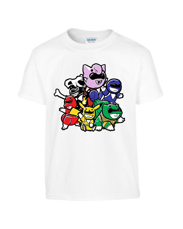 pokemon power rangers Fehér Gyerek Póló