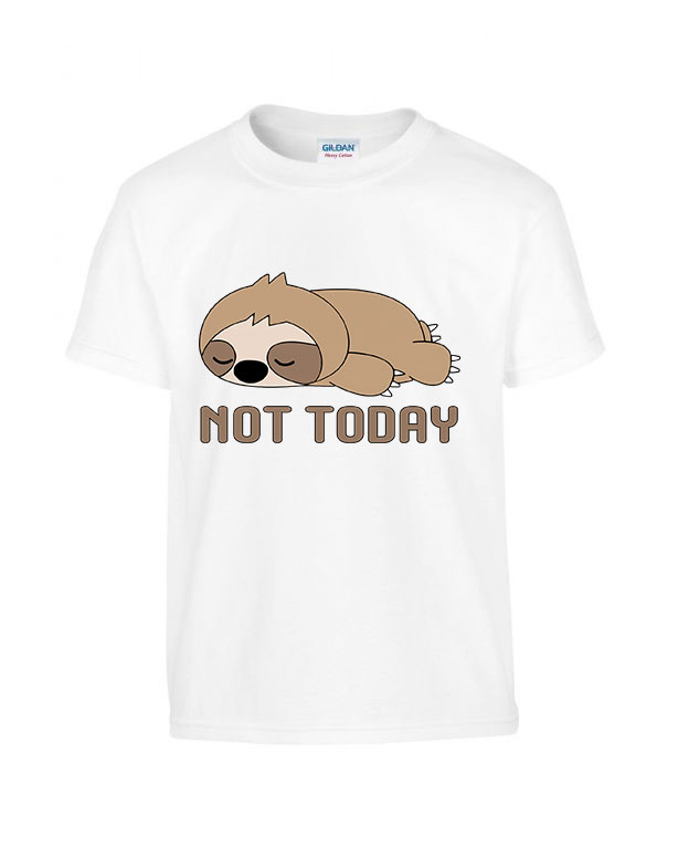 lusta lajhár not today Fehér Gyerek Póló