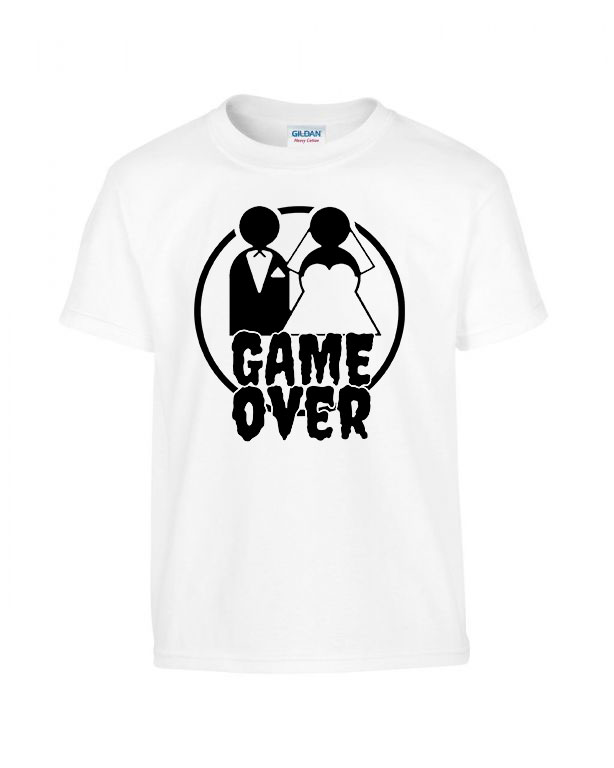 game over legénybúcsú humor Fehér Gyerek Póló