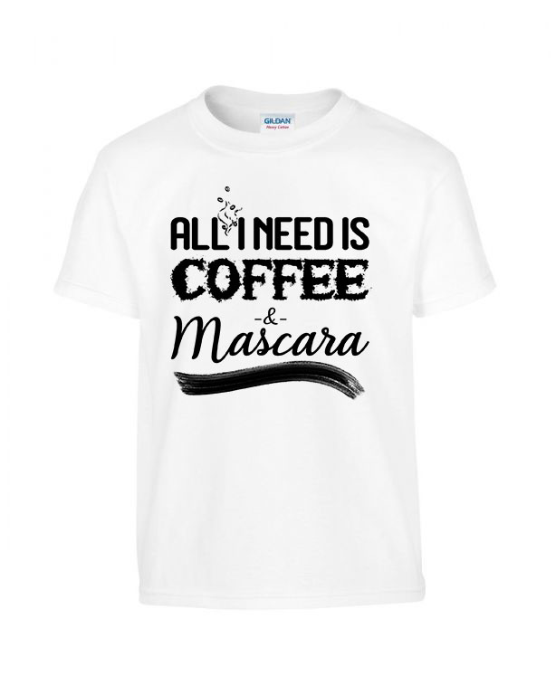 kávé coffee mascara Fehér Gyerek Póló