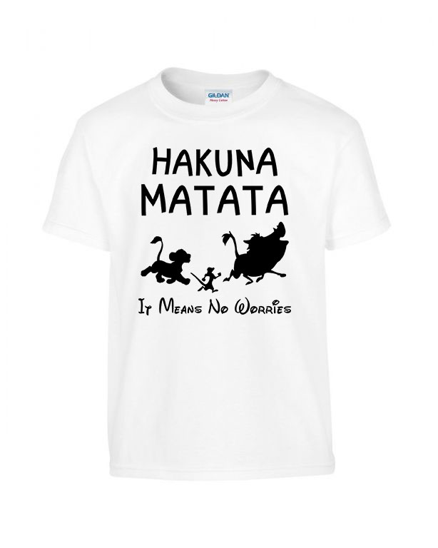 hakuna matata az oroszlánkirály Fehér Gyerek Póló