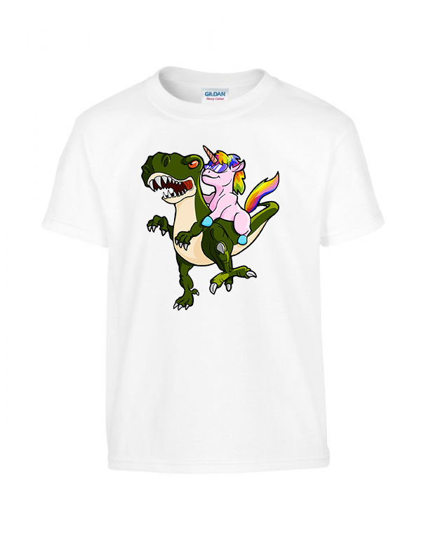 unikornis t-rex Fehér Gyerek Póló